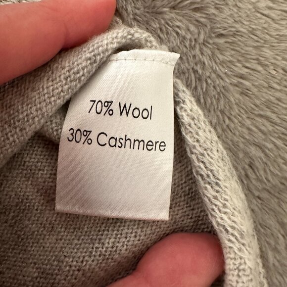 Chantelle Ferrant Wool Cashmere Midi Dress MEDIUM** Gray Sweaterdress - Picture 3 of 7